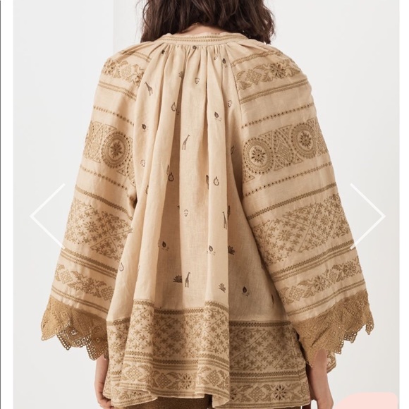•SPELL• MUWALA Embroidered Blouse {almond} - Picture 4 of 10